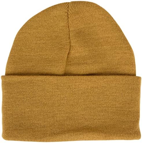 Miller High Life Square Etikel Patch Knit List Beanie Gold