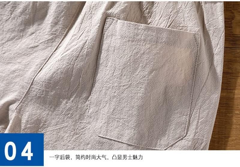 DLOETT pamučne platnene kratke hlače Kineski stil Plus veličina velike kratke hlače za povremene