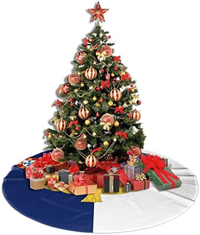 Suknja za božićnu drvcu, 30-48 inča Azori stablo zastave za božićne ukrase za praznične zabave ukrasi