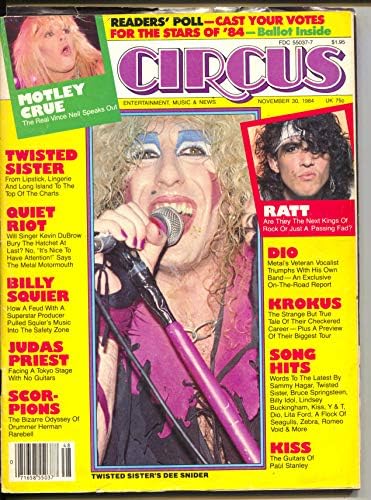 Circus-Twisted Sister's Dee Snider-Billy Squier-Dio-Nov-1984