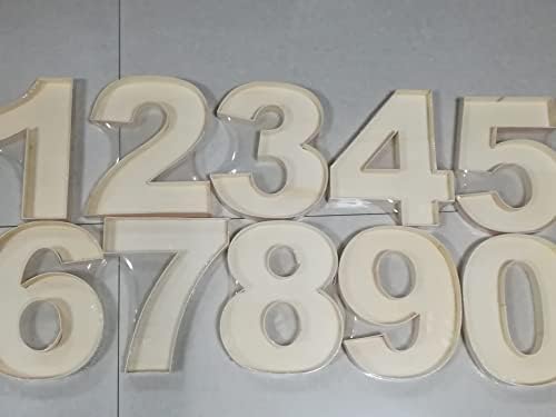 Nedovršeno drvo punjena kutija 5, izdubljenih brojeva za fiksiranje 0-9