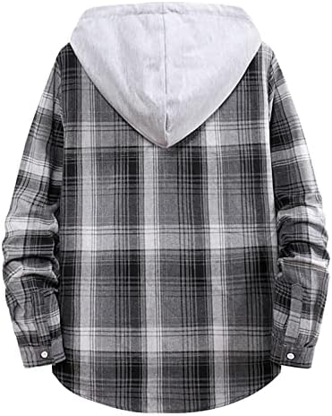 Duksevi za dječake Buffalo Check Button Up pulover dukserice sa vezicama regularnog kroja Meki Tartan
