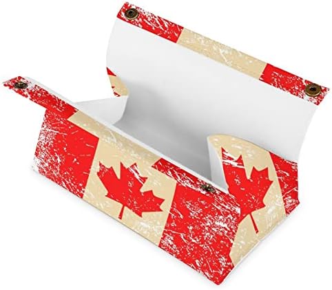 Kanada retro zastava tkiva kutija za pokrov PU kožnog tkivnog tkiva Držač pravokutnog lica Tkiva za papir