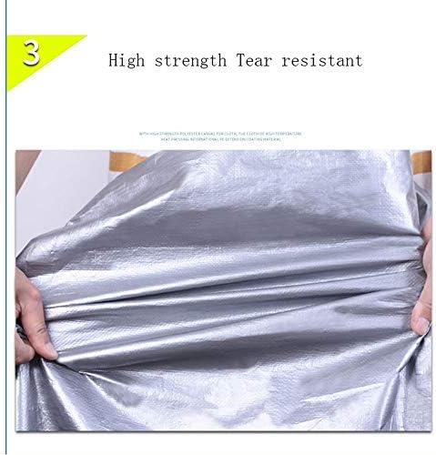 Yqjymfz kiša otporna na tarpaulin debela PE cerada vodootporna siva tarp premium kvalitetna pokrivačica