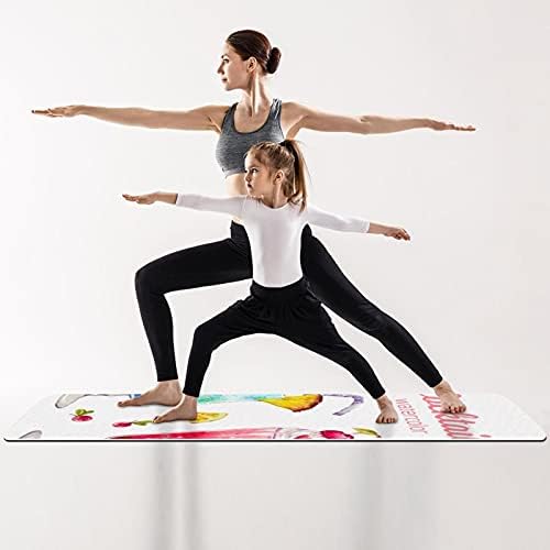 Siebzeh akvarel Summer Cocktail Premium Thick Yoga Mat Eco Friendly Rubber Health & amp; fitnes Non