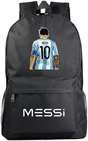 Weiyon Teen Boys Soccer Star Messi ruksak-lagani Casual dnevni ruksak Školska torba za knjige za učenike