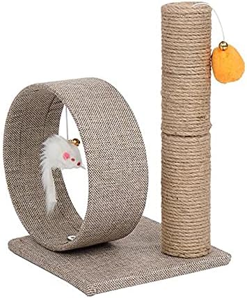 Jeekos mačka grebanje post i aktivnosti Natural Sisal Tower sa okruglim kugličnim i plišanim kugličnim