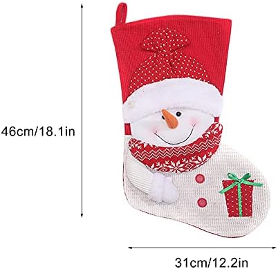 Yiisu sriykr modni božićni čarape poklon torba Božićni uzorak Božićna dekoracija