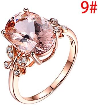 Rose Gold Ring Oval Chocolate Cuckic cirkonija modni angažman prstenje pasijans Promice Prsten za žene