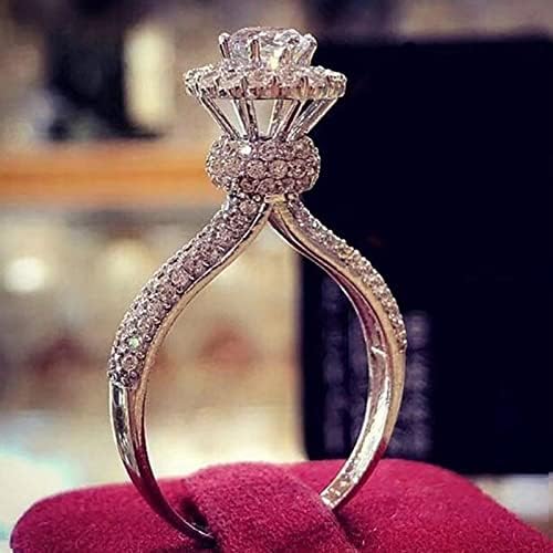Yistu ženski vjenčani prstenovi vjenčani rez nakit luksuzni bijeli kamen prsten poklon ručno rađeni
