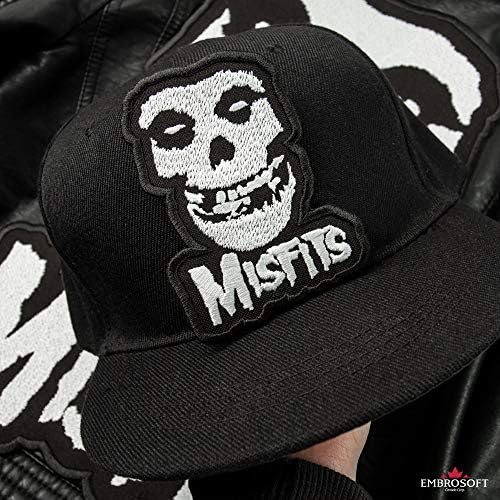 MISFITS PAGNES - vezena grimizna lobanja ghost - punk rock bend Logo flasteri - horor punk