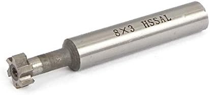 X-DREE 8mm rezni prečnik 3mm dubina rezanja 6 flauta ravna izbušena rupa t otvor za kraj mlin