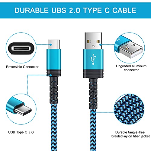 S23 USB Tip C kabl za brzo punjenje Android telefon C kabl za punjenje [3 pakovanje,6ft] za