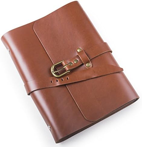ANCRAFT kožni dnevnik dnevnika Notebook A5 Repucable sa kamencem za vezanje sa 6 prstena za oblogu