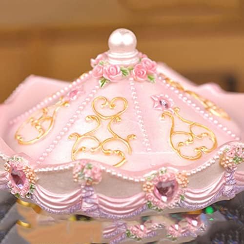 Zhyh Carousel Crystal Ball Princess Music Box ukrasi koje Drže sniježne oktave Box Girls Rođendanski pokloni