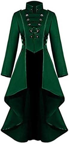 Žene Gothic Dark Retro haljine, produženi rub dugih rukava korza nagnuto jakne Vintage srednjovjekovni