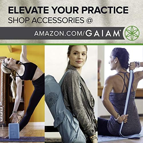 Gaiam Yoga Mat-Premium 5mm čvrsta debela neklizajuća Vježba & podloga za fitnes za sve vrste joge, pilatesa