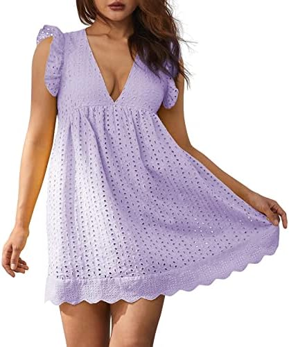 Ženska Plus size Sexy haljina Džepni rezervoar Top Hakama Summer Solid V izrez Mini haljina Ležerne koktel haljine