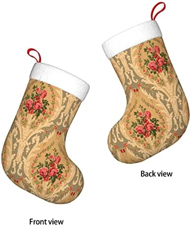 Austenstern Božićne čarape Sažetak cvijeta viktorijanski cvjetni dvostrani kamin viseći čarape