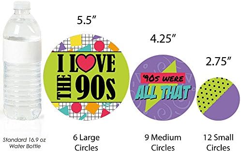 Velika tačka bacanja od sreće 90-a - 1990-ih party gigantski krug Confetti - zabavni ukrasi