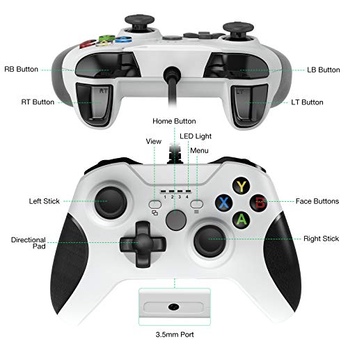 Yccky Ožičeni kontroler za Xbox One / Xbox serije X | S, ožičeni kontroler igara sa kontrolom režima, dual