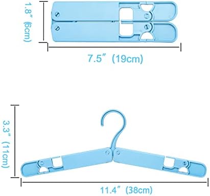 Qsgang 6-pack Sklopivi vješalice hlača za hlače lagane i izdržljive plastične plastične plastične krpe