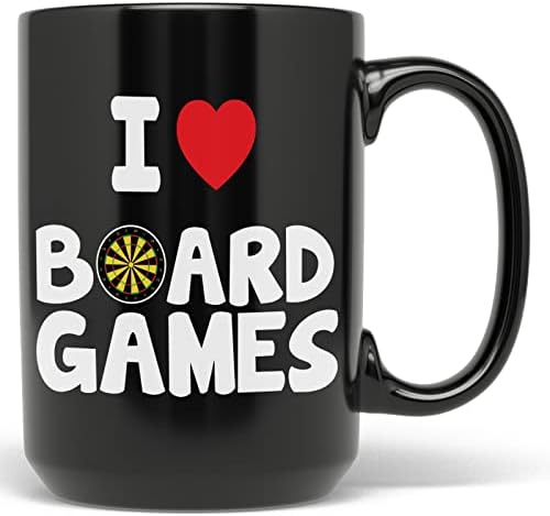 Pixidoodle i Love Board Games - Heart Gamer Nerd ili Geek šolja za kafu