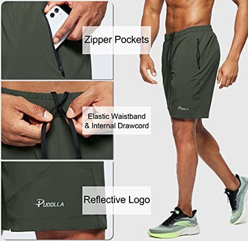 Pudolla Muška vježbanje trčanja Lagane teretane Atletski kratke hlače za muškarce sa džepovima