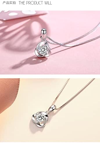 Xinghaikuajing dijamantski optočen Cirkon djetelina privjesak Ženska ogrlica 925 srebrna plava