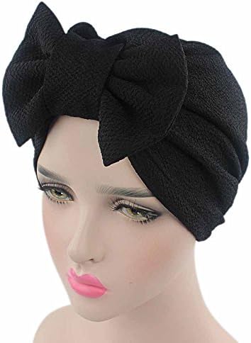 Wrap Turban za žene jednobojni luk Hemo kapica muslimanska pokrivala za glavu Vintage ženske vrećaste