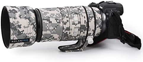 Rolanpro vodootporni objektiv za Canon RF 100-500mm F / 4,5-7,1 l je USM kamuflažna kiša-ucp