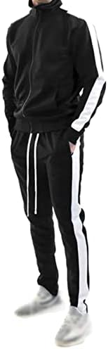 Muški puni zip trenerke 2 komada Outfit Ležerne prilike na dugim rukavima i hlačama Sportski
