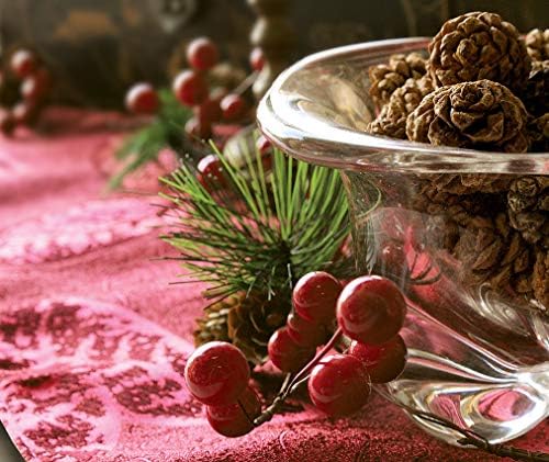 Zimska božićna dekoracija crvenih bobica, borove borove i zimzelene borove igle - ullirati