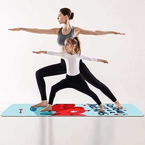 Siebzeh natpis Inspirational Heart Premium Thick Yoga Mat Eco Friendly Rubber Health & amp; fitnes non Slip