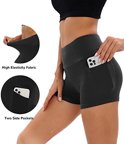 Runhit 3 High Struk tekuće kratke hlače za žene joga kratke hlače sa džepovima Work Work Wed Atletic