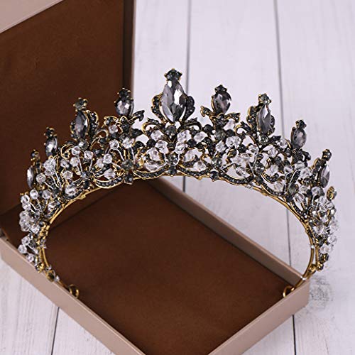 2023 Nove dame elegantna cvijeća za glavu Crown Circon Crna Full Diamond Luxury Headwear Klip za kosu Salon