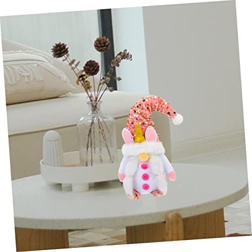 Prettyzoom 2pcs Unicorn Rudolph Početna oprema Dekor Valentine Par Gnomi Decor Sequin Gnome