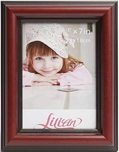 Lilian tamnocrveni ekran nalik drvetu 5x7 inča okvir za fotografije-uključen materijal za montažu na zid