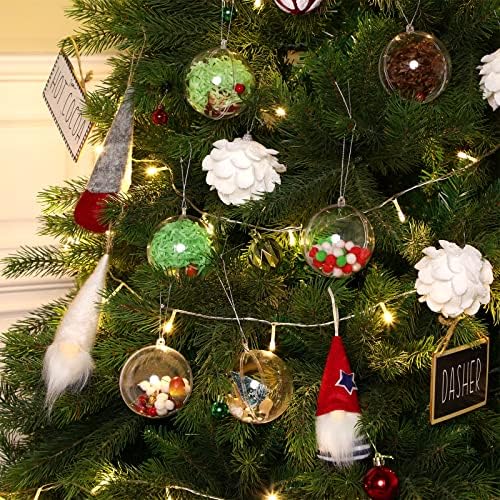 36 kom 80 mm / 3.15 inča jasno Fillable Ornamenti kugle, Božić DIY Craft Ball Ornament božićno drvo viseći Ornamenti