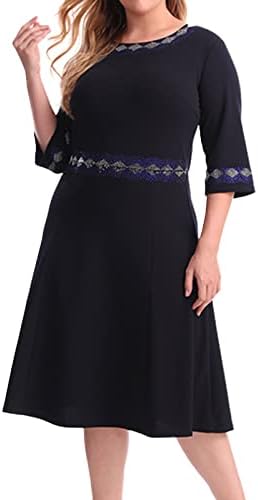 1700-ove haljine za žene Žene 2023 Nova dama čipkasta haljina Plus Veličina modna štampa Oneck
