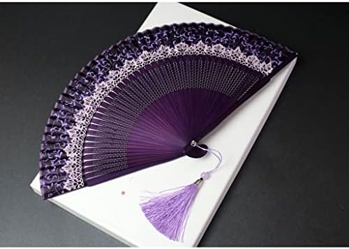 Zsqhd color Promjena kruna ventilator za žene sklopiva ventilator čipke boje promjena modnog sklopivog