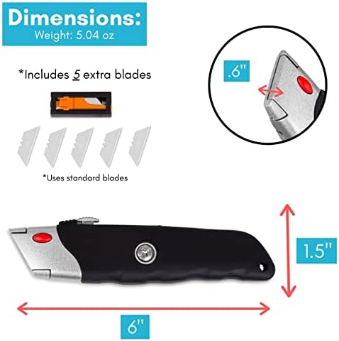 Internet-ov najbolji premium komunalni nož - set od 2 - uvlačivi set za britvice - kutija