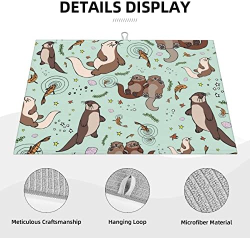 Otters tiskali su kuhinjski jastuk za sušenje mikrofibranu za sušenje sušenja za kuhinju restoran