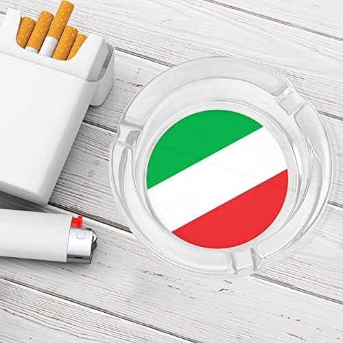 Italijanska zastava okrugli stakleni pepeljarski držač za cigarete Kućište Slatko pušenje pepela