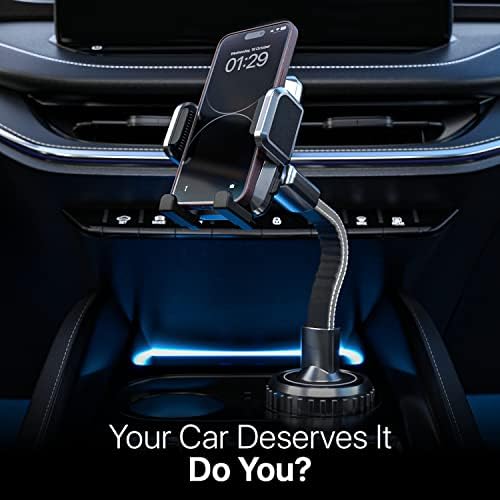 Bestrix Premium Leather Cup Holder nosač za telefon za automobil, bez tresenja, jednostavna instalacija,