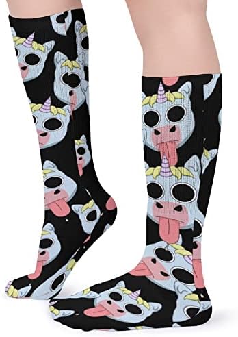 Jednorog kravlje sportske čarape za toplu cijev čarape visoke čarape za žene muškarci koji trče casual party