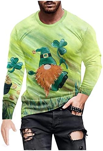 Dan svetog Patrika za muškarce 2023. modna pulover majica dugih rukava Ispis Grafički tee Juniors Tinejdžeri labave majice