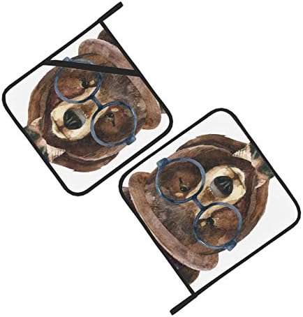 Naočale medvjede zgodne držače lončana s džepovima Držači za toplinu otporne na toplinu za kuhinju