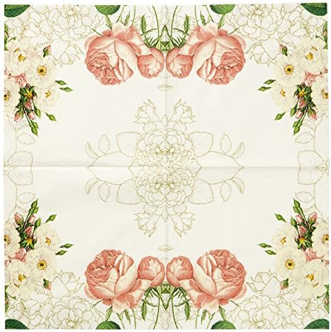 Tabela za razgovor Blossom & Brogues cvjetni papirni salvete za vjenčanje ili čajnu zabavu, višebojni