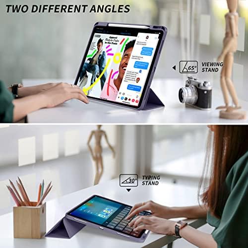 Kenke New iPad Pro 12.9 Case 2022/2021/2020 Kućište sa držačem olovke, [Podrška za punjenje olovke / par],